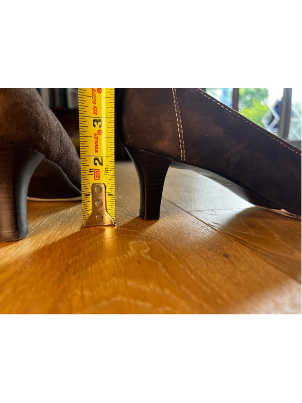 Ann Taylor Suede Heels Brown Kitten Heel Square Toe Vintage 7.5